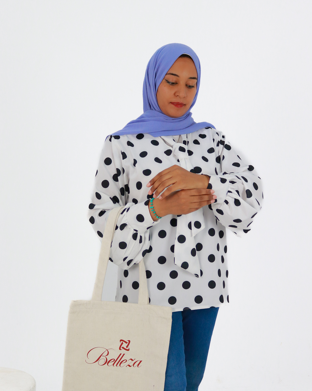 Waqaar Polka Dot Blouse