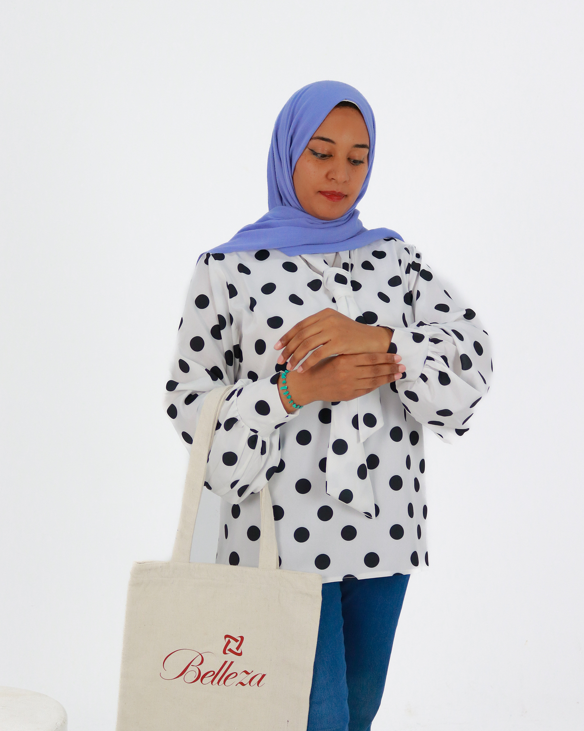 Waqaar Polka Dot Blouse