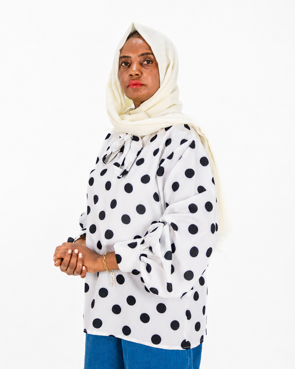 Waqaar Polka Dot Blouse