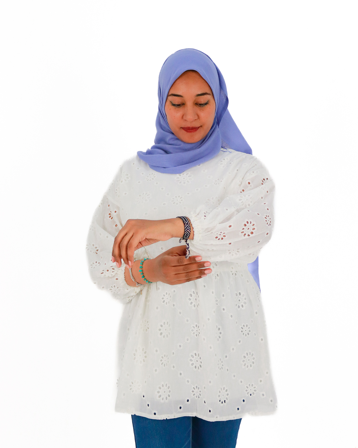 Zahraa Eyelet Tunic